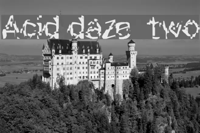 Acid daze  two Font examples