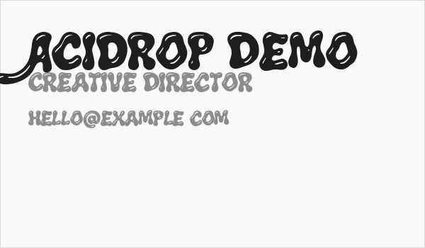 Acidrop Demo Business Card