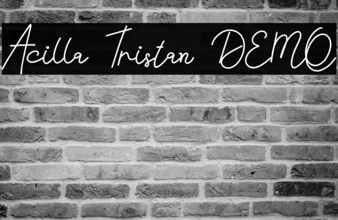 Acilla Tristan DEMO Font examples