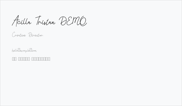 Acilla Tristan DEMO Business Card