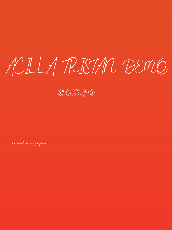 Acilla Tristan DEMO Poster