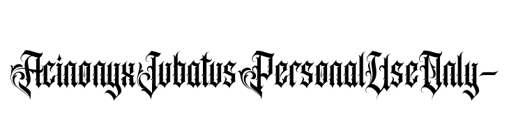 AcinonyxJubatusPersonalUseOnly-  Frei Schriftart Herunterladen