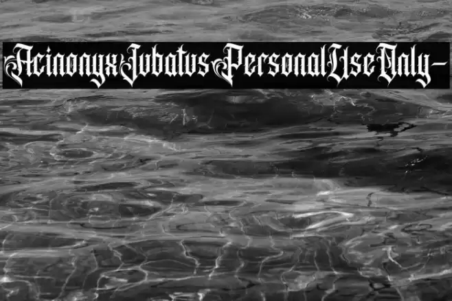 AcinonyxJubatusPersonalUseOnly- Fonte examples