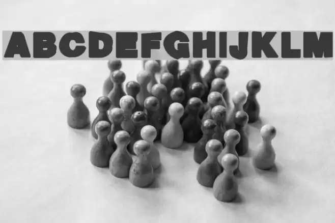 Ack-ack-fat Font examples