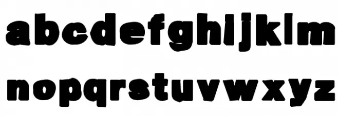 Ack-ack-fat Font Litere mici