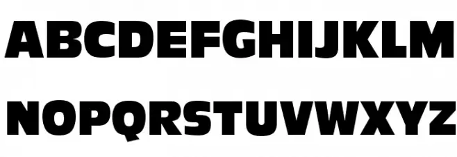 Ackbar Schriftart Groß