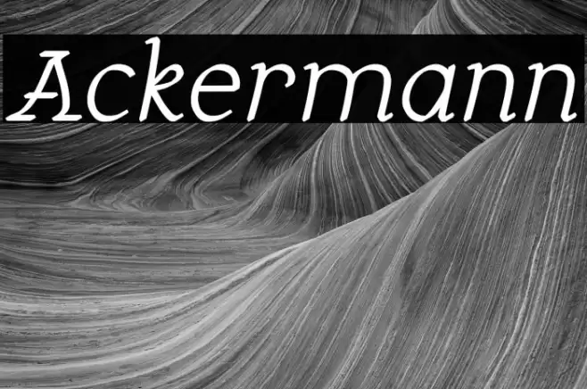 Ackermann Schriftart examples