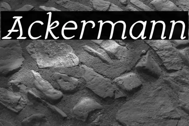 Ackermann Schriftart examples