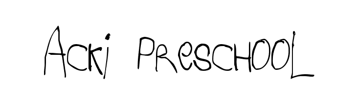 Acki Preschool Font