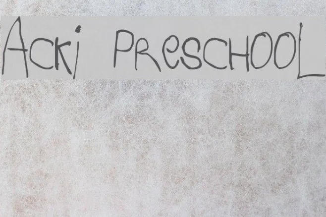 Acki Preschool Example 1