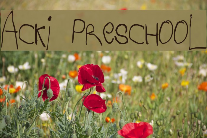 Acki Preschool Font examples