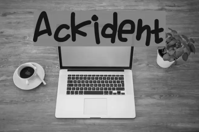 Ackident Font examples