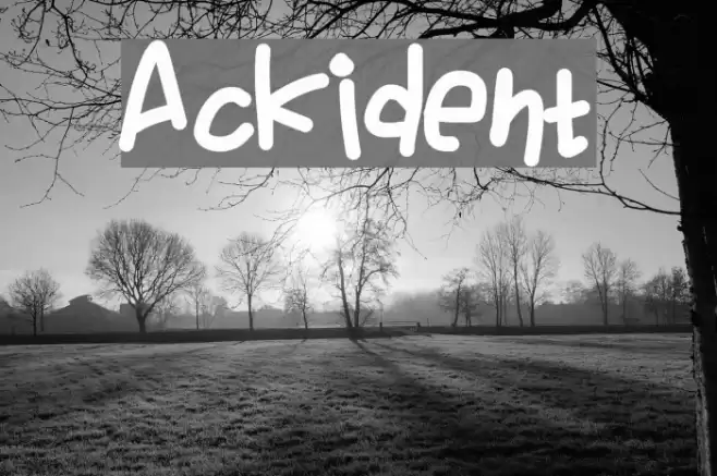Ackident Font examples