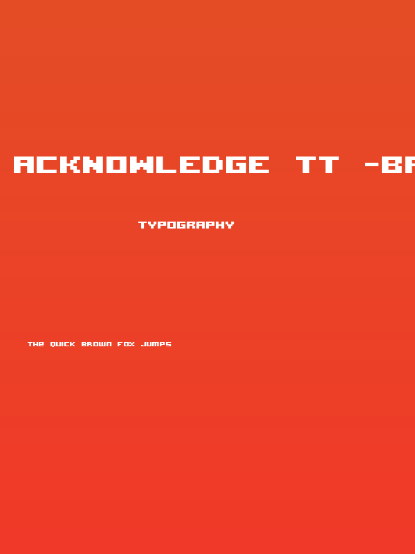 Acknowledge TT -BRK- Poster