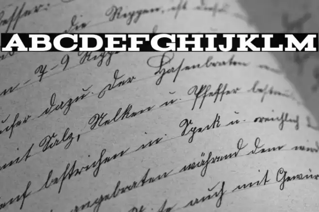 Acknowledgement Font examples