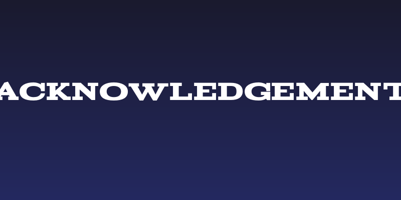 Acknowledgement Social Header