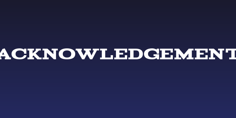 Acknowledgement Social Header