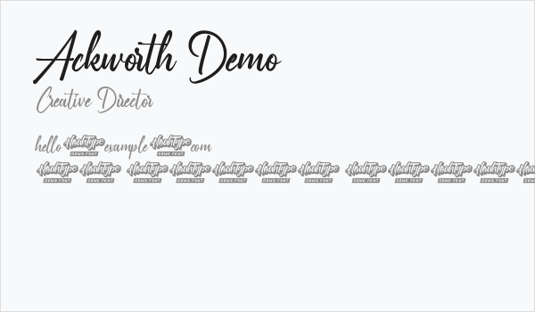 Ackworth Demo Business Card