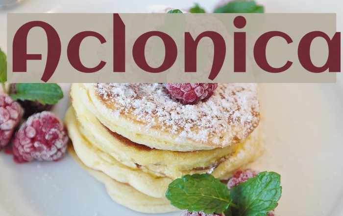 Aclonica Font examples