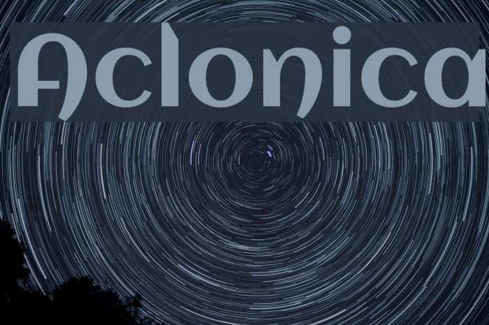 Aclonica Font examples