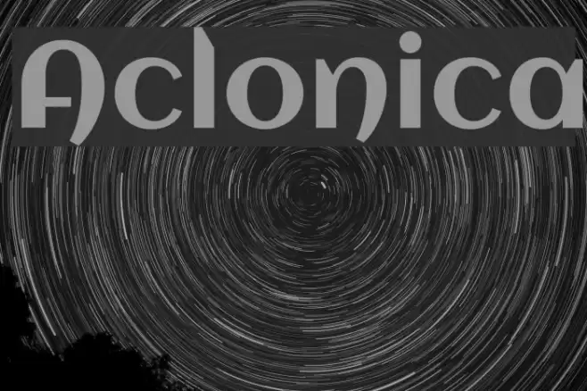Aclonica フォント examples