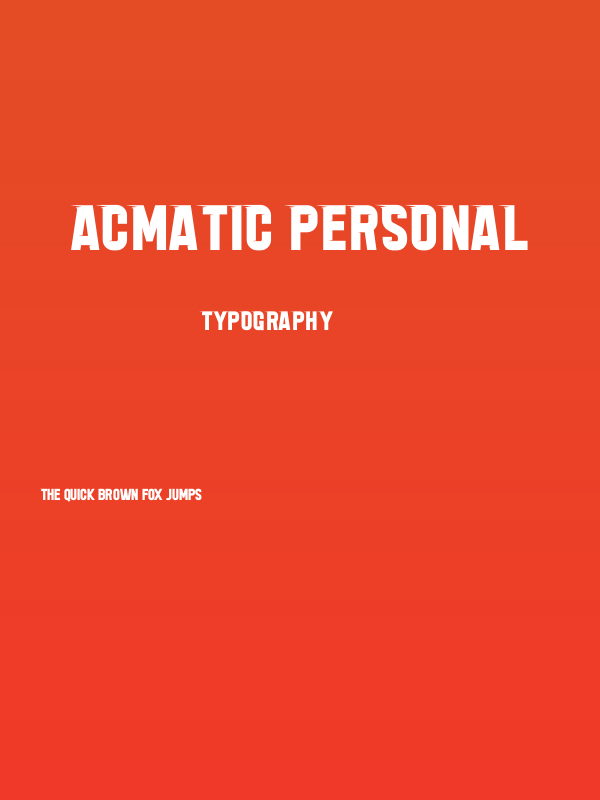 Acmatic Personal Poster