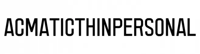 Acmatic Thin Personal  Frei Schriftart Herunterladen