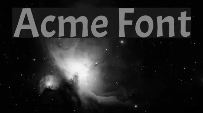 Acme Font examples