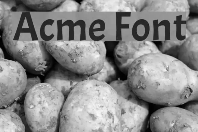 Acme Font examples