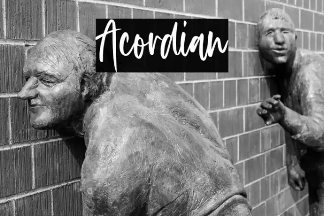 Acordian Font examples