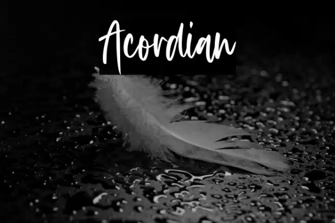 Acordian Font examples