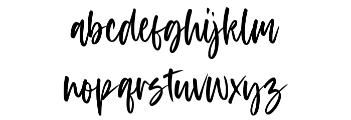 Acordian Font LOWERCASE