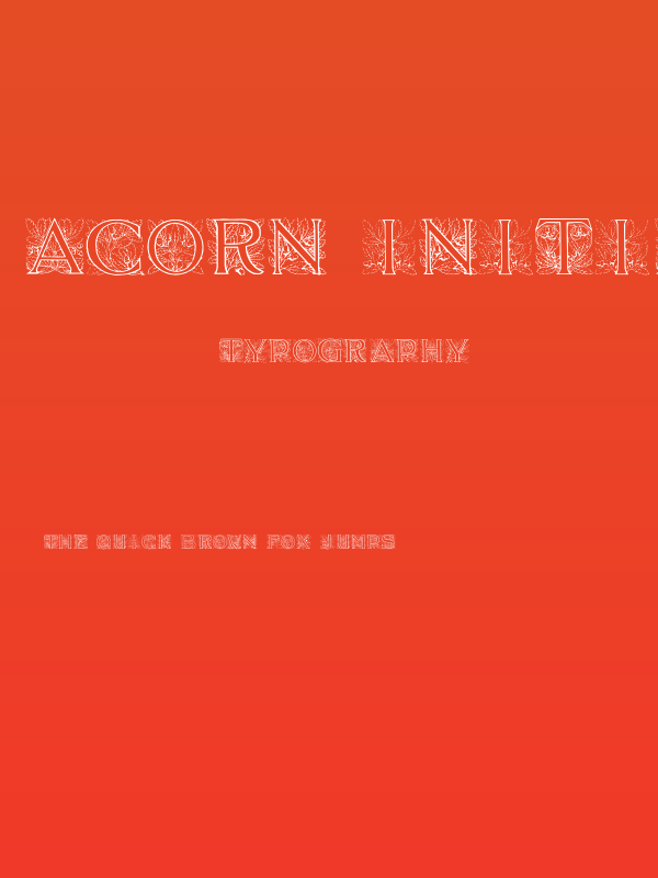 Acorn Initials Poster
