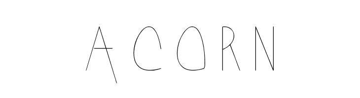 Acorn  フリーフォントのダウンロード