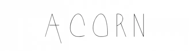Acorn  Frei Schriftart Herunterladen