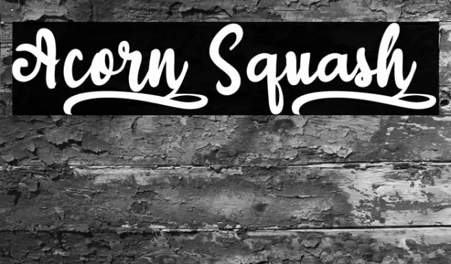 Acorn_Squash_ Font examples