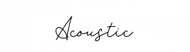 Acoustic  Frei Schriftart Herunterladen