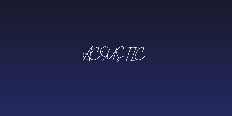 Acoustic Social Header