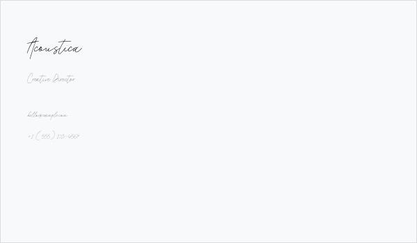 Acoustica Business Card