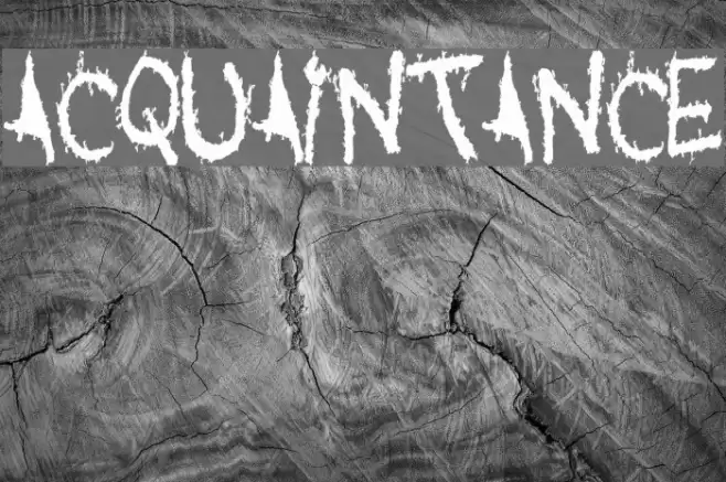 Acquaintance Schriftart examples