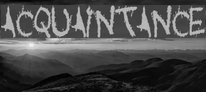 Acquaintance Schriftart examples