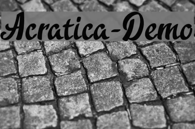 Acratica-Demo Font examples