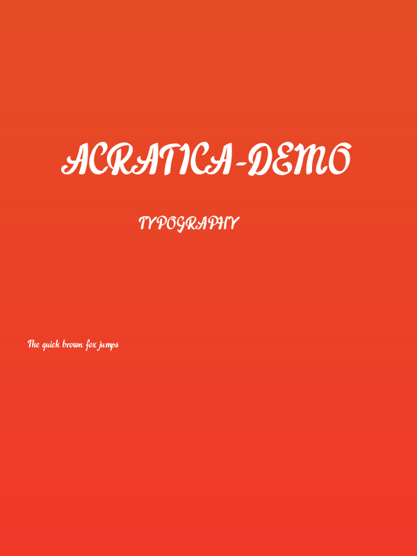 Acratica-Demo Poster