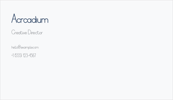 Acrcadium Business Card
