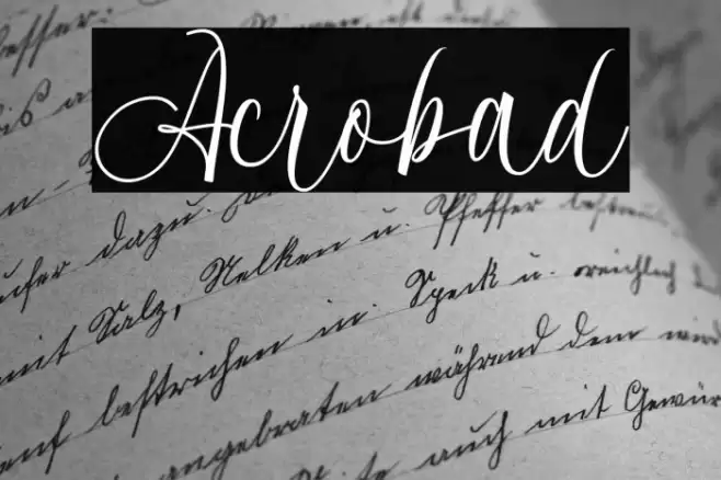 Acrobad Font examples