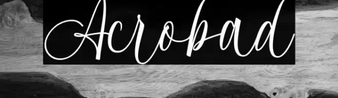 Acrobad Font examples