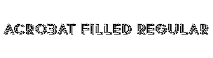 Acrobat Filled Regular  font caratteri gratis