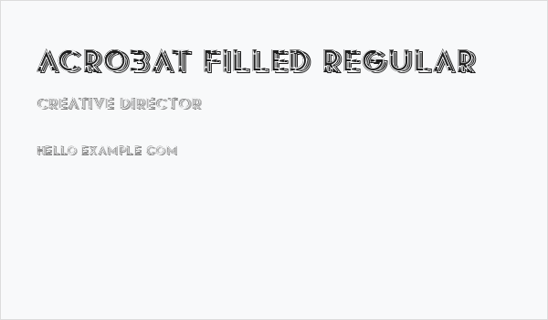 Acrobat Filled Regular Business Card