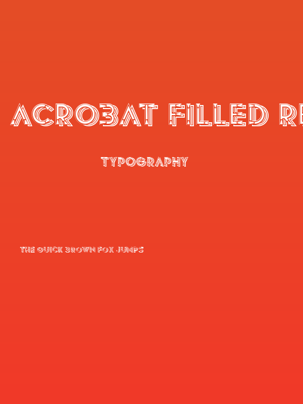 Acrobat Filled Regular Poster