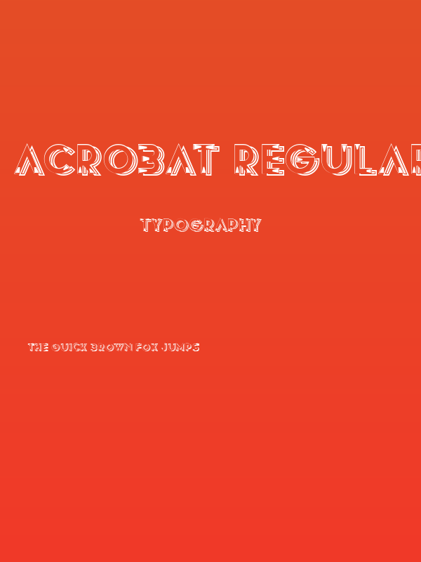 Acrobat Regular Poster